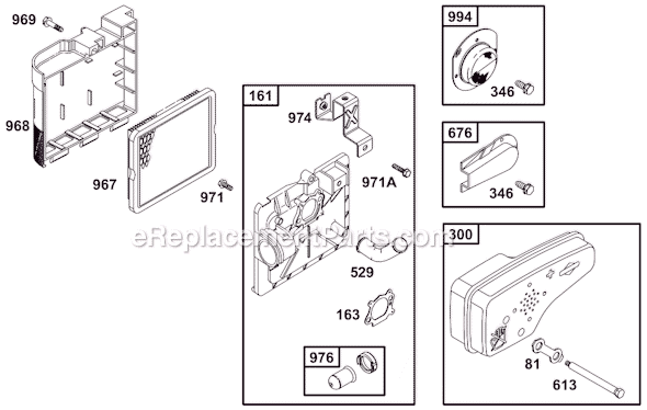 Page F Diagram and Parts List for 12A800SERIES 0100, 0413, 0414, 0508, 0511, 0512, 0513, 0514, 0600, 0611, 061 Briggs and Stratton Engine